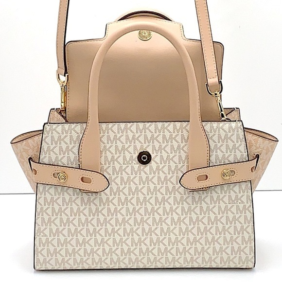 MICHAEL KORS
Carmen Medium Color-Block Logo Satchel color Buff Multi - Picture 9 of 16